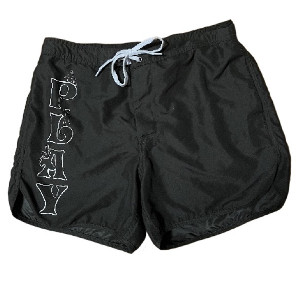 PacSun Playboy Drawstring Velcro Swim Shorts Size Small - Picture 1 of 9